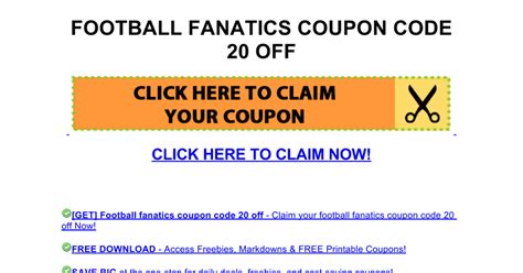 football fanatics coupon